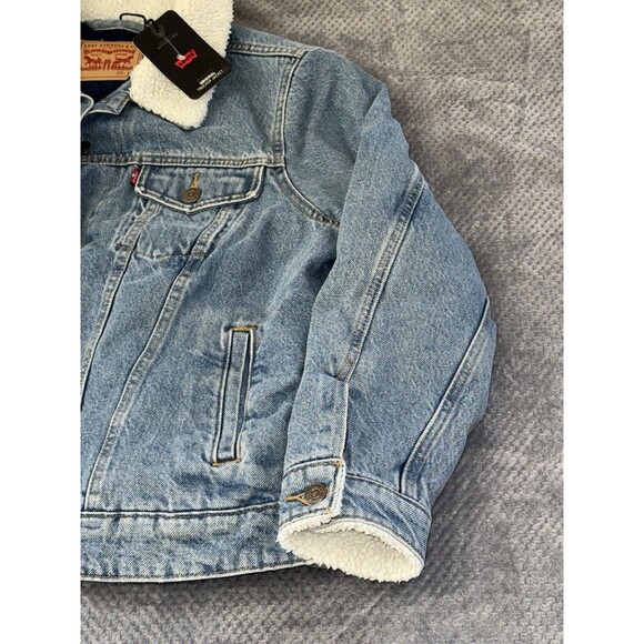 NWT Levis Womens Original Ex-Boyfriend Sherpa Denim Jean Trucker Jacket - Picture 4 of 16